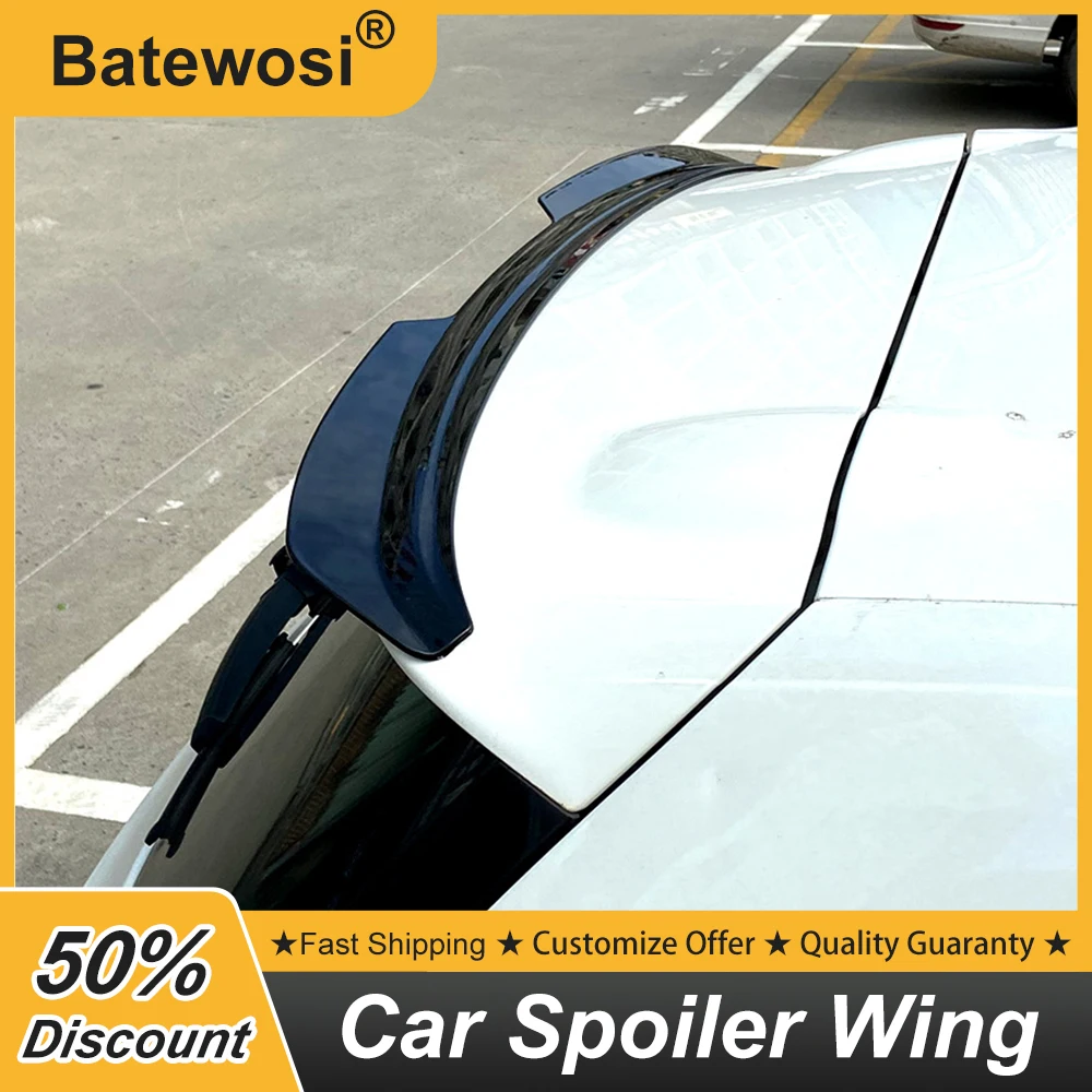 

For Volkswagen VV Scirocco R GTS 2015 16 17 18 Rear Roof Trunk Lid Car Spoiler Duck Tail Wing ABS Black No Drilling Accessories