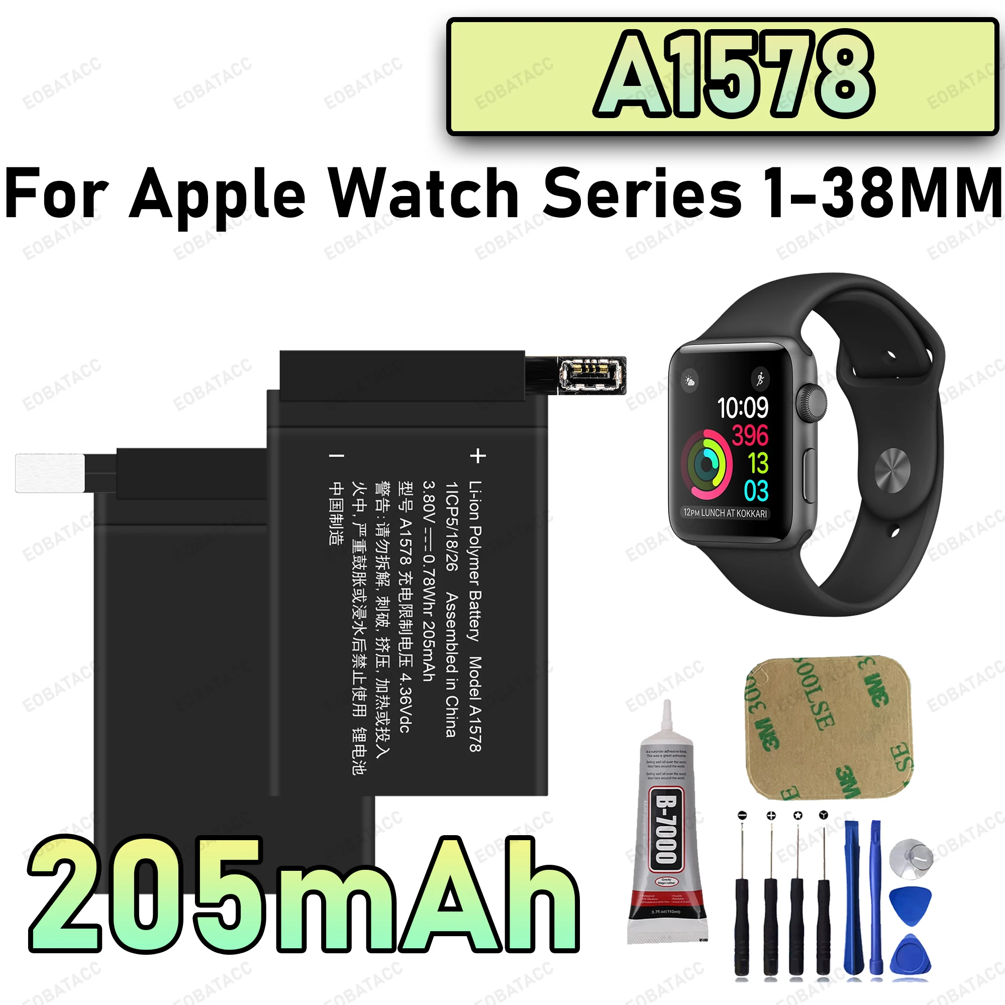 

100% New Zero Cycle Original A1578 A1579 Battery For Apple Watch Series 1 38MM 42MM/iWatch 1 42MM Smart Watch Bateria+Free Tools