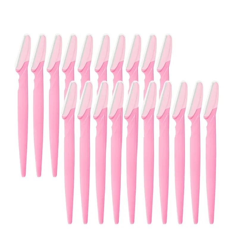 CNKESS 10 Pz Rasoio per sopracciglia Lama Rasoio per il viso portatile Rasoio per sopracciglia Epilazione Depilazione Frese Rasoio di sicurezza Donna Trucco