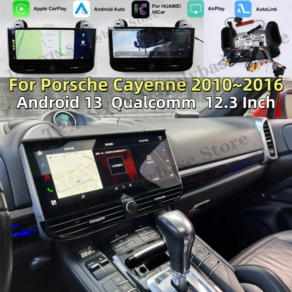Qualcomm Car Radio For Porsche Cayenne 2010~2016 Multimedia Android 13 Auto GPS Navigation Player Audio Video Stereo Head Unit