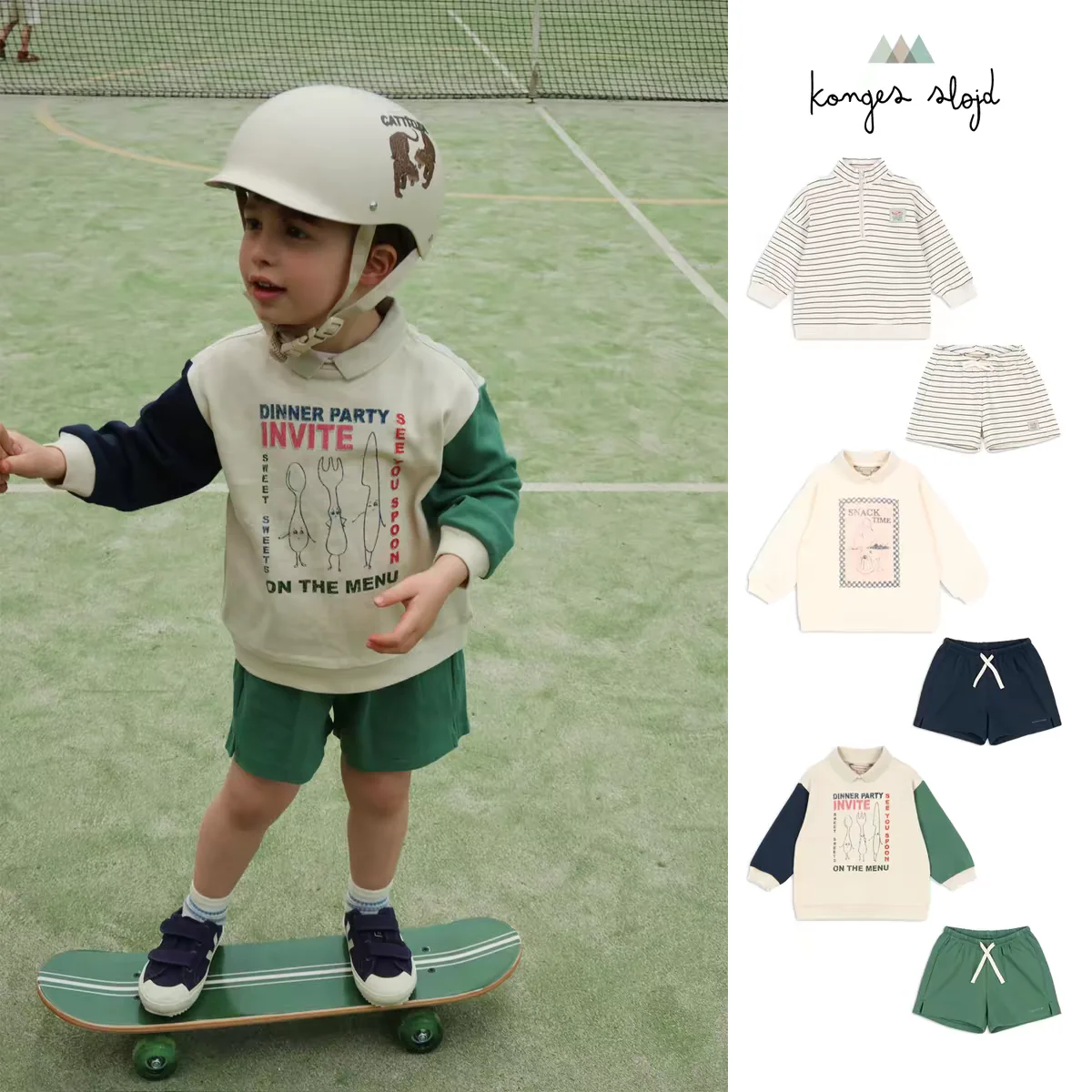 Kids Sweatshirt 2026 Autumn Cute Fashion Casual Boys and Girls Sweatshirt Shorts Two Piece Cotton Thickened Full Print Kids Coat