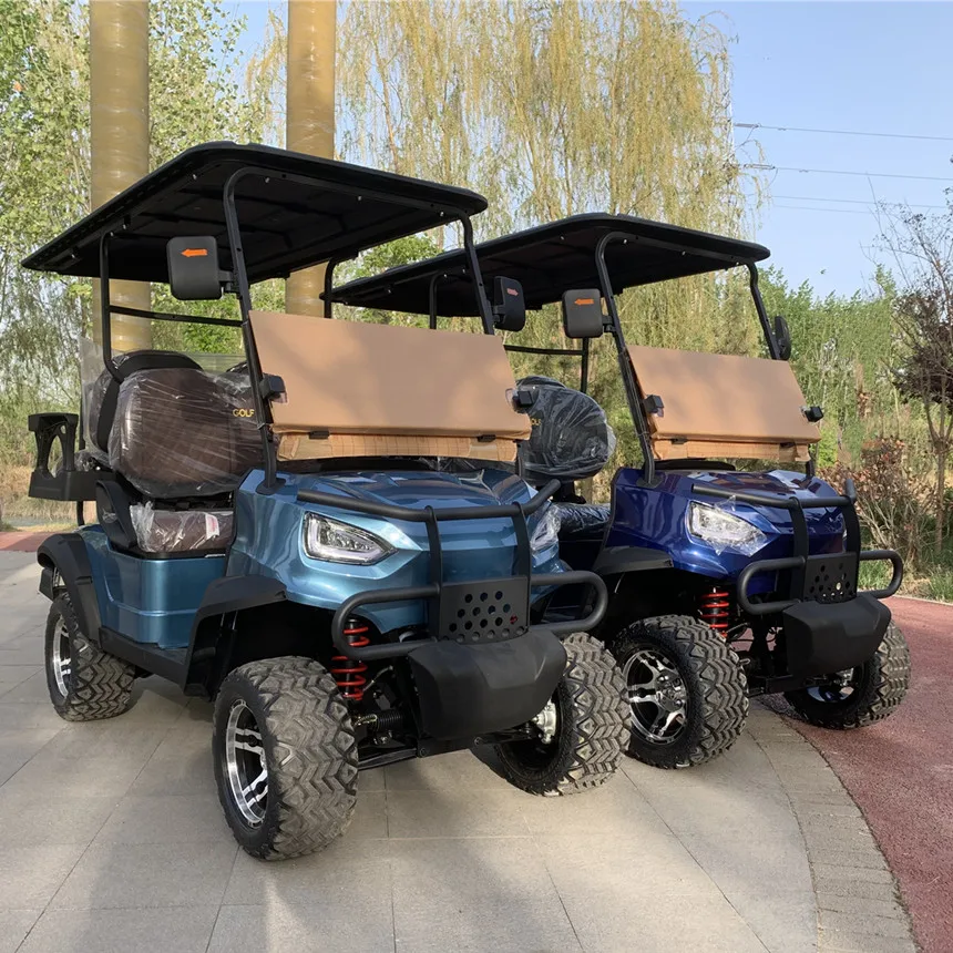 Safety Electric Self-Propelled Car 60/72V Lithium Battery Electric Golf Cart With 10 Inch Screen Independent Front Suspension