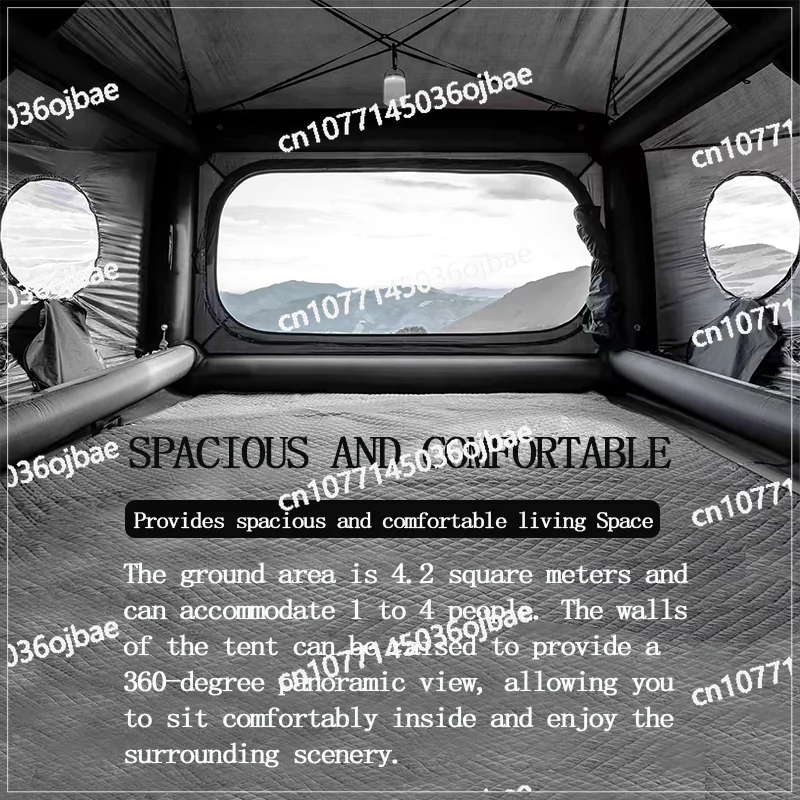 

Square Family Tent Camping Outdoor Waterproof, Portable Hiking Folding Outdoor Inflatable Tent