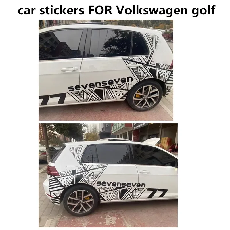 

Автомобильные наклейки, автомобильные наклейки для Volkswagen VW Golf 6 Golf 7 Golf 8, украшение для кузова, спортивная пленка на заказ