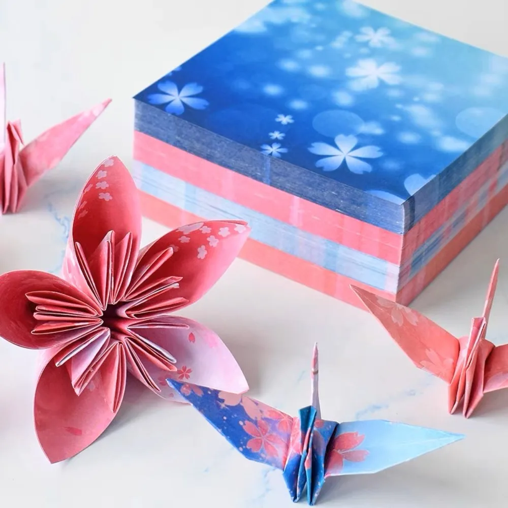 400 pezzi di materiale artistico cielo stellato Origami carta Scrapbooking carta piegata colorata fatta a mano Origami Sakura