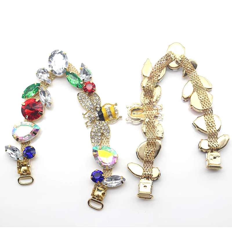 1PCS80 * 100 Fashion New Color Jewelry Accessories Metal Super Flash Large Diamond Women\'s Herringbone Slipper Chain Wholesale