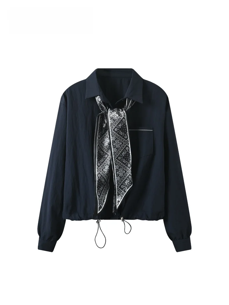 

CaraCLUB Large Size Ne Long Sve irt Women Early Spring New Sle Fat Sister Ele Age Reduction Design Top