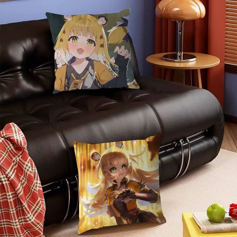 Ju F-Fufu Anime-Kissenbezug, abnehmbarer, waschbarer Kissenbezug – ganzjähriges weiches Leinen