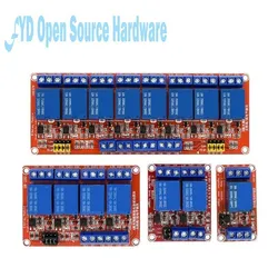 1 2 4 8 Channel 5V 12V 24V Relay Module Board Shield with Optocoupler Support High and Low Level Trigger for