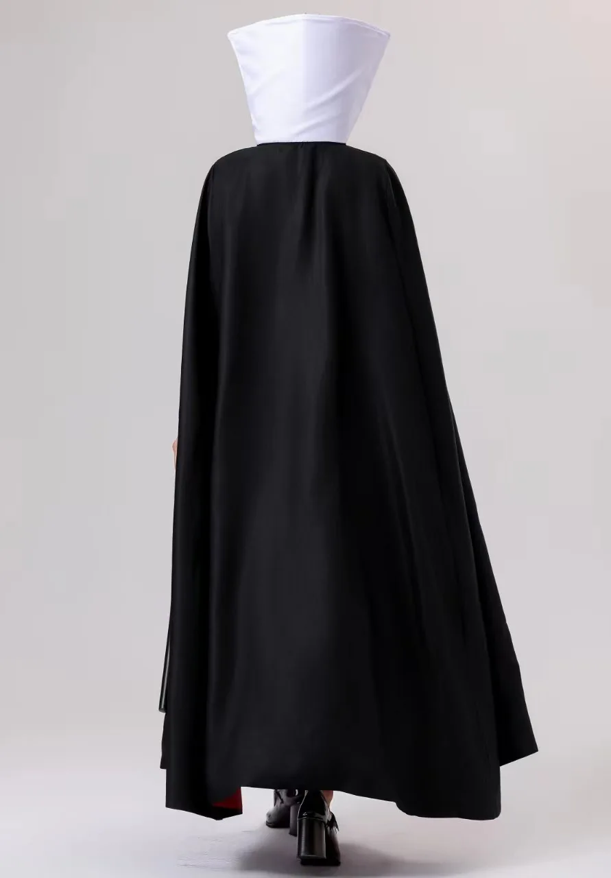 VIP FASHION Злая Королева Косплей Костюм с Коронкой Фильм Королева Новинка Платье Плащ Одежда для Хэллоуина Rave Performance Set