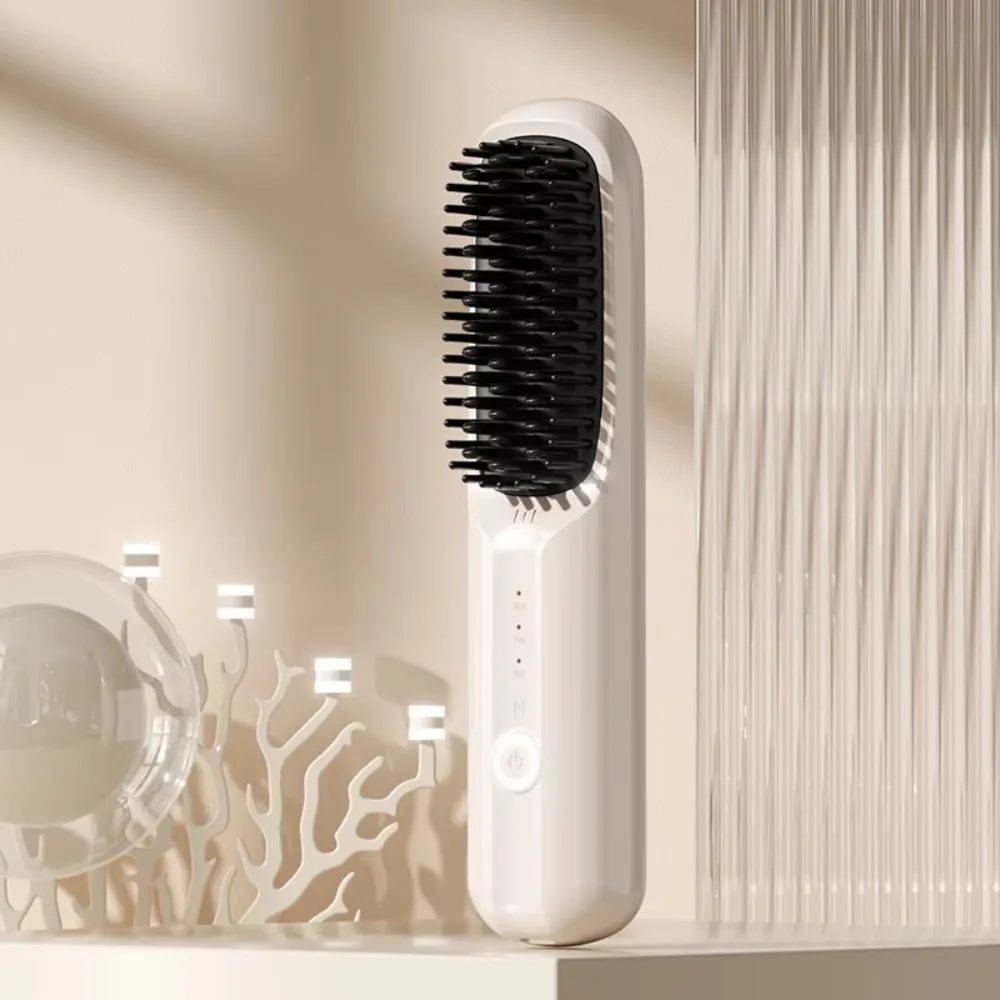 

Upgraded Cordless Straight Hair Comb Dense Tooth USB Charging Curling Iron Portable Anti-Scalding Curling Brush Quick Styling
