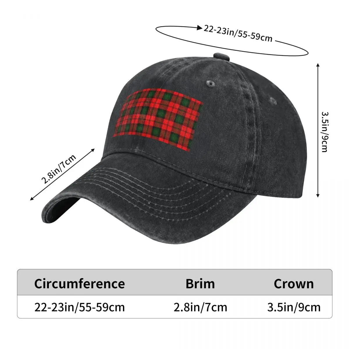Clan Kerr Tartan Plaid Baseball Cap Visor Rugby Baseball Men Women's