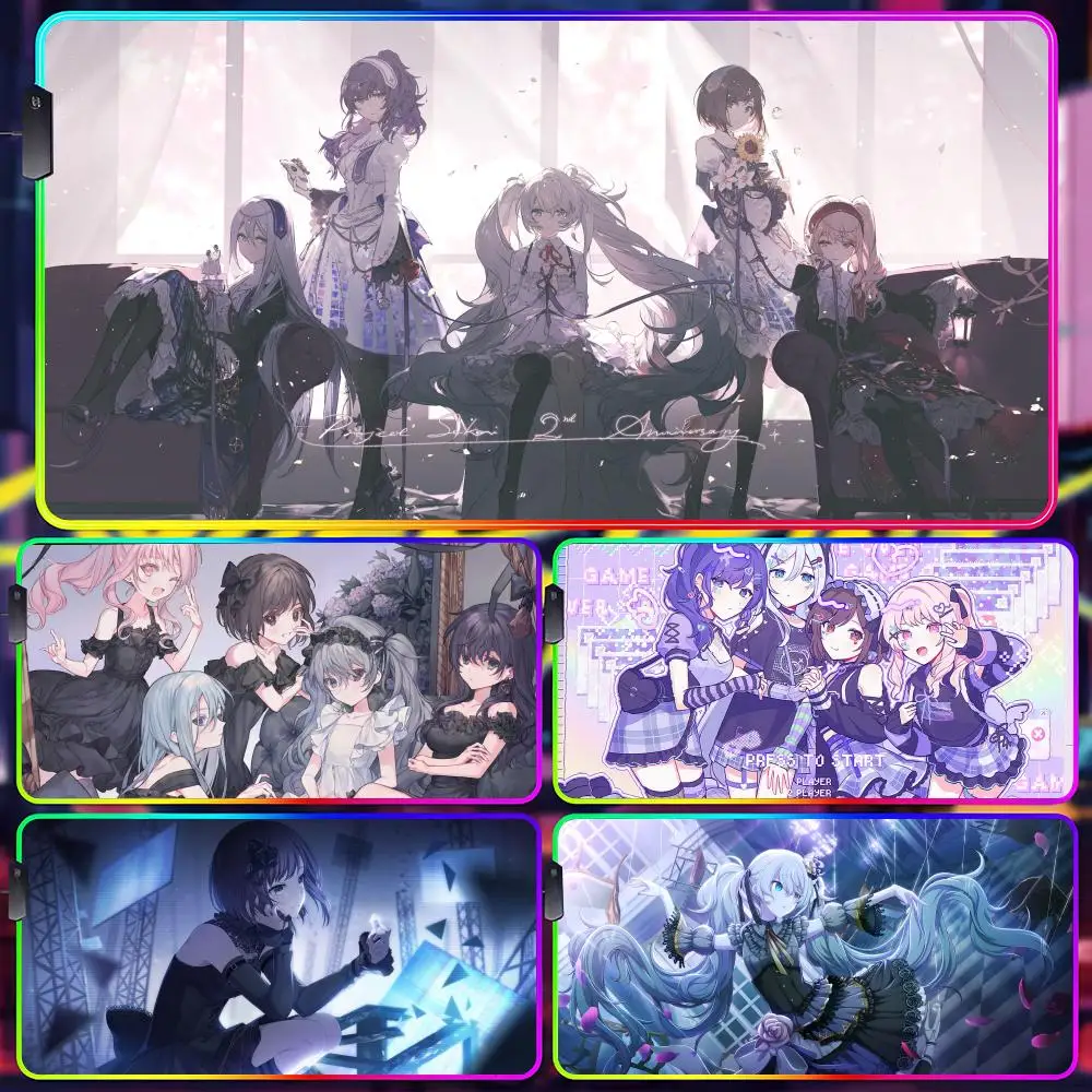 

F-Final F-Fantasy Mouse Pad Gamer Luminescence Led Mouse Pad Gaming Table Rgb Deskmat Keyboard Pc Mousepad