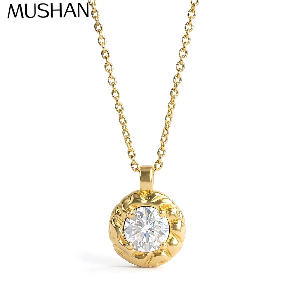 

Ювелирные изделия MuShan: Элегантное женское колье-чокер из стерлингового серебра 925 пробы с бриллиантами HCD, минималистичный стиль