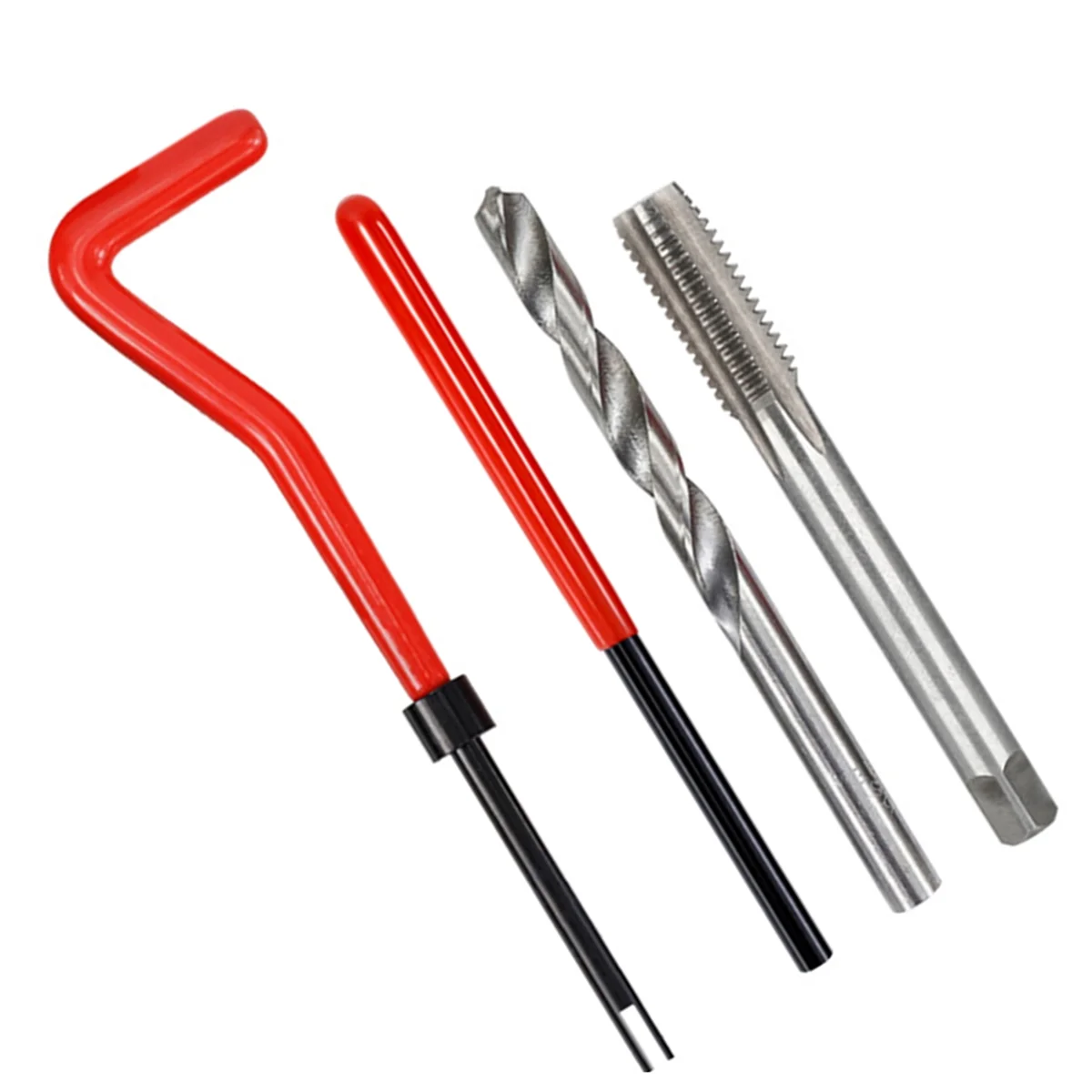 A002 M7 Car Drill Bit Tool Metric Thread Repair Insert Kit Helical Coil Car Repair Tool Coarse Crowbar Screw Tooth Repair Kit