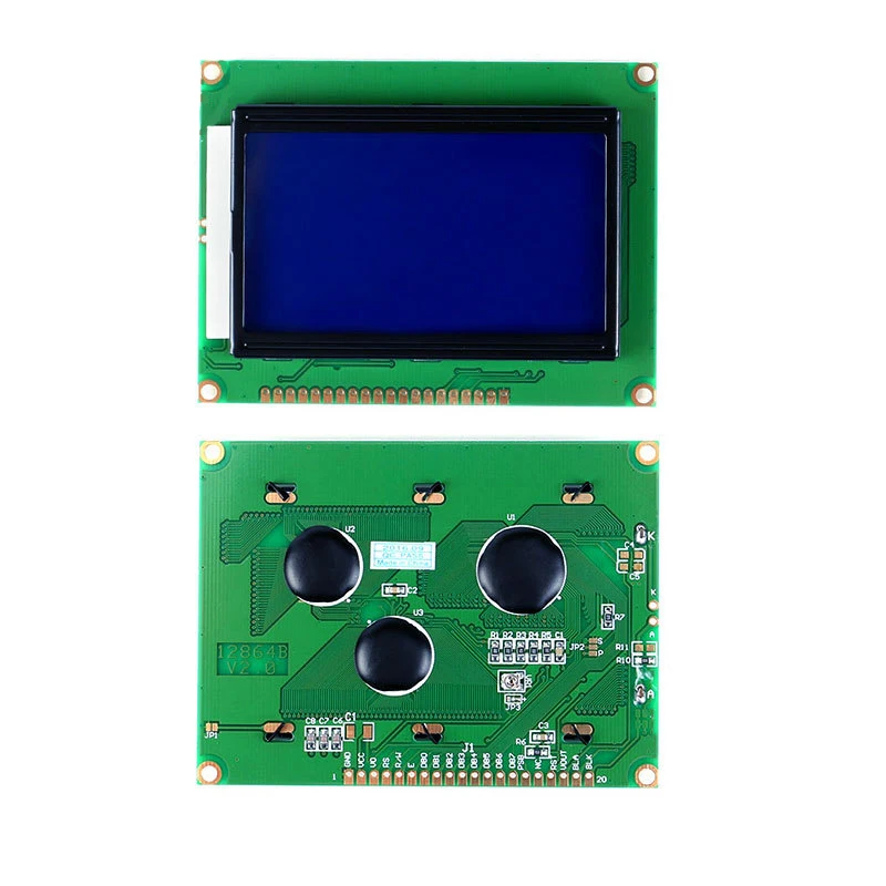 1/2/5/10/20Pcs LCD 12864B Blue Screen Yellow Green Screen LCD Display Screen 128*64 With Backlight IIC12C 12864B-5V