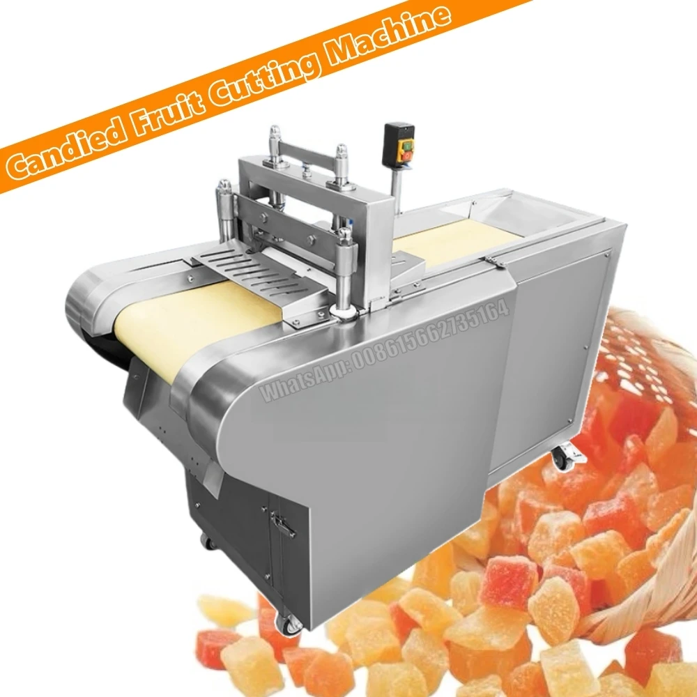 

Commercial Candied Dry Fruit Chopping Machine Dates Kiwi Lemon Raisins Cinnamon Preserved Fruit Cube Cutting Machine