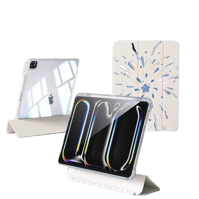 

Чехол для Ipad Pro 13 M4 12,9 A16 10 10-го поколения для Ipad Air 11 5 4 Mini 6 7 M2 M3 2025 Чехол Аксессуары с держателем для ручки