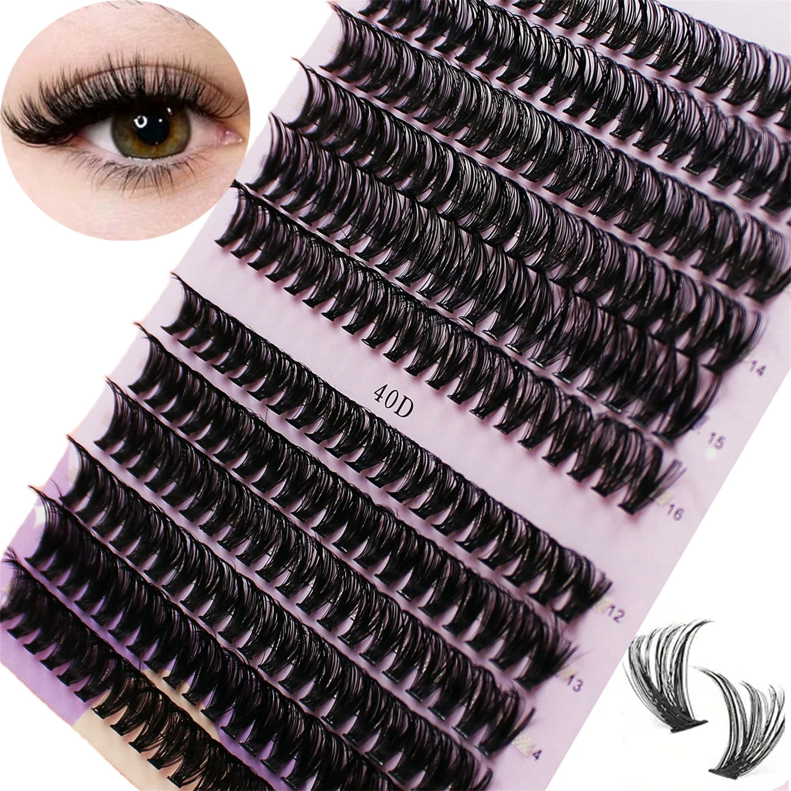 30/40D 12-16mm Mix D Curl Cluster Lashes Individual Lashes Lash Extensions Clusters Lashes Soft Natural False Eyelashes