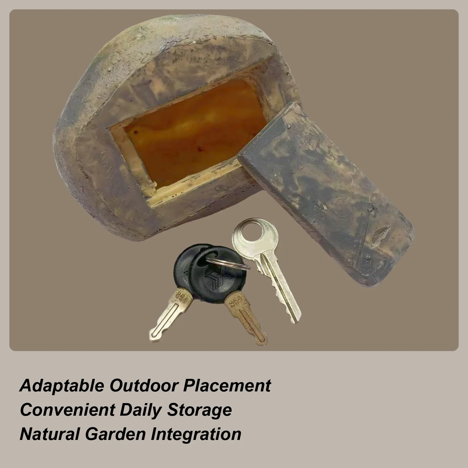 

Скрыть ключ-рок на открытом воздухе, водонепроницаемый поддельный рок-сейф, водонепроницаемый держатель для полки, безопасности, двора, дома, ландшафтного дизайна, сада на улице