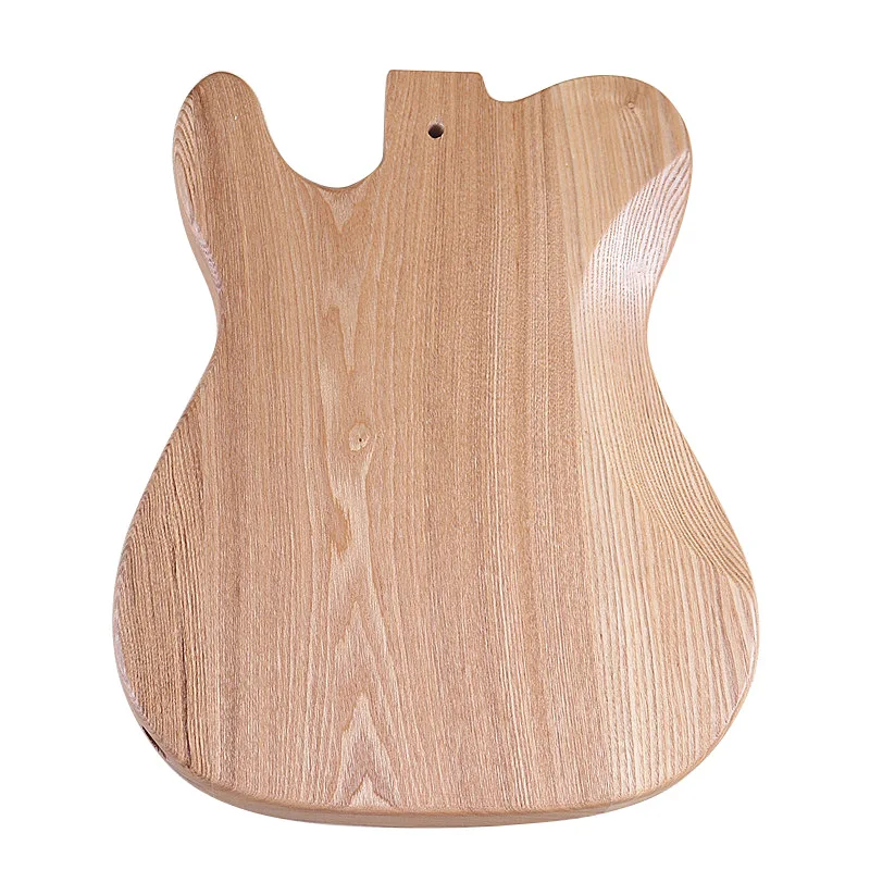 ชุดกีตาร์ไฟฟ้าแบบประกอบเองและปรับแต่งเอง ตัวกีตาร์สีไม้ธรรมชาติ ผิวด้าน สำหรับงาน DIY