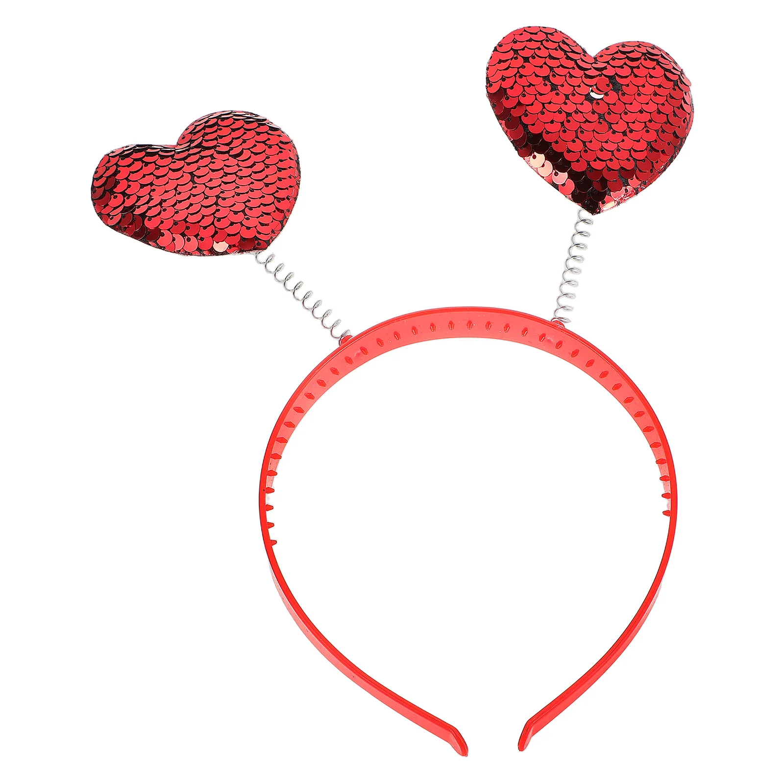 

Sequin Hair Band Heart Headband Valentines Headbands for Women Fashionable Woman Day