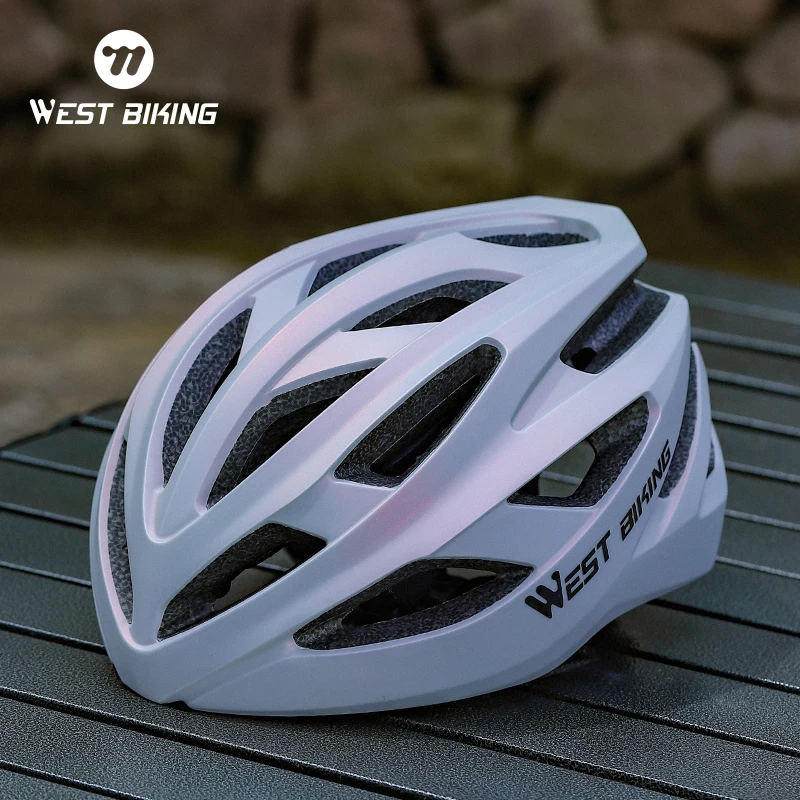 

WEST BIKING Female Cycling Safety Cap Lightweight Integrally-molded Adjustable Sport Hat ​MTB Road Bike Helmet Cycling Equipment