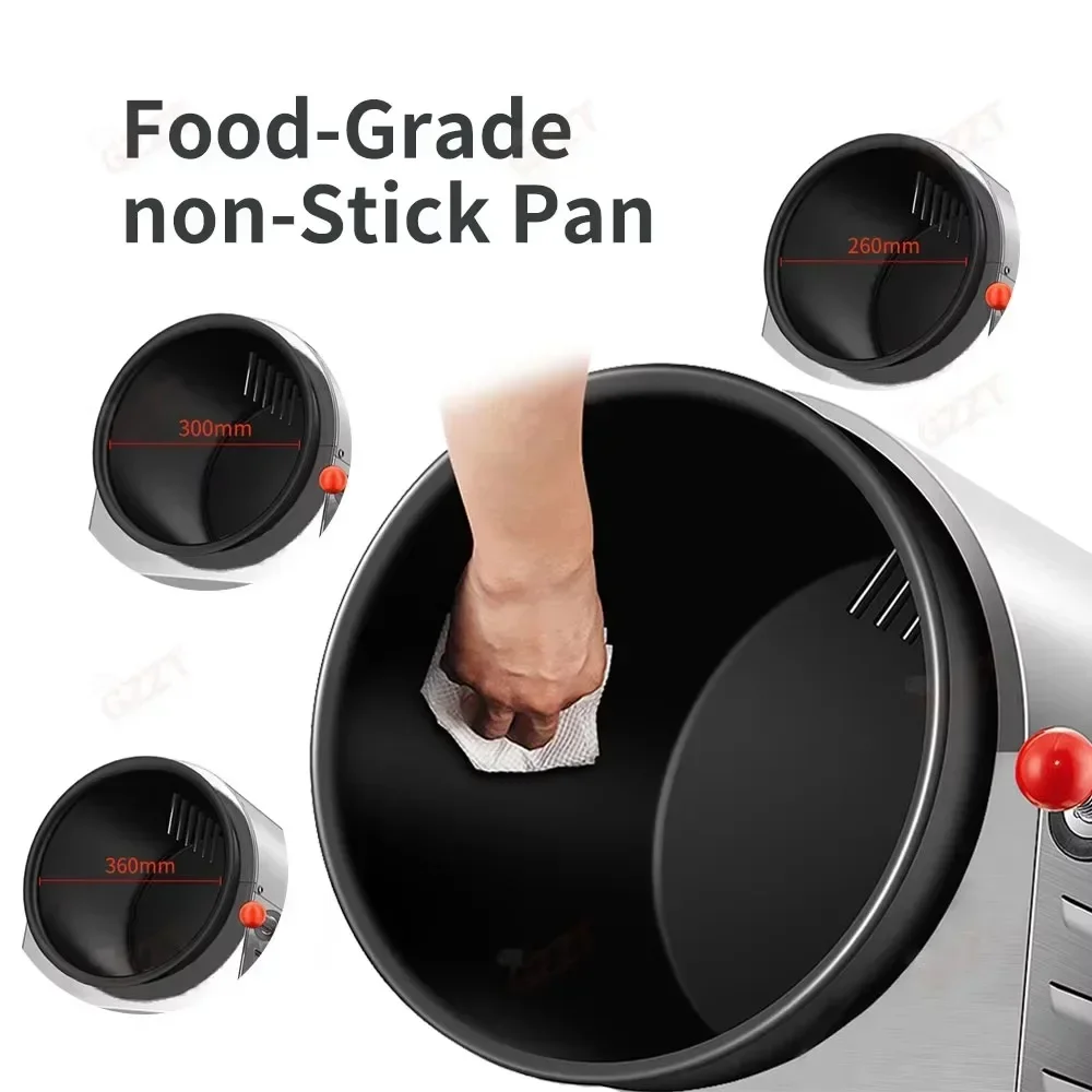 hot sales estaurant Hotel Automatic Fried Rice Cooking Machine 30CM Diam. Drum Stir Frying Machine Cooking Robot Gas