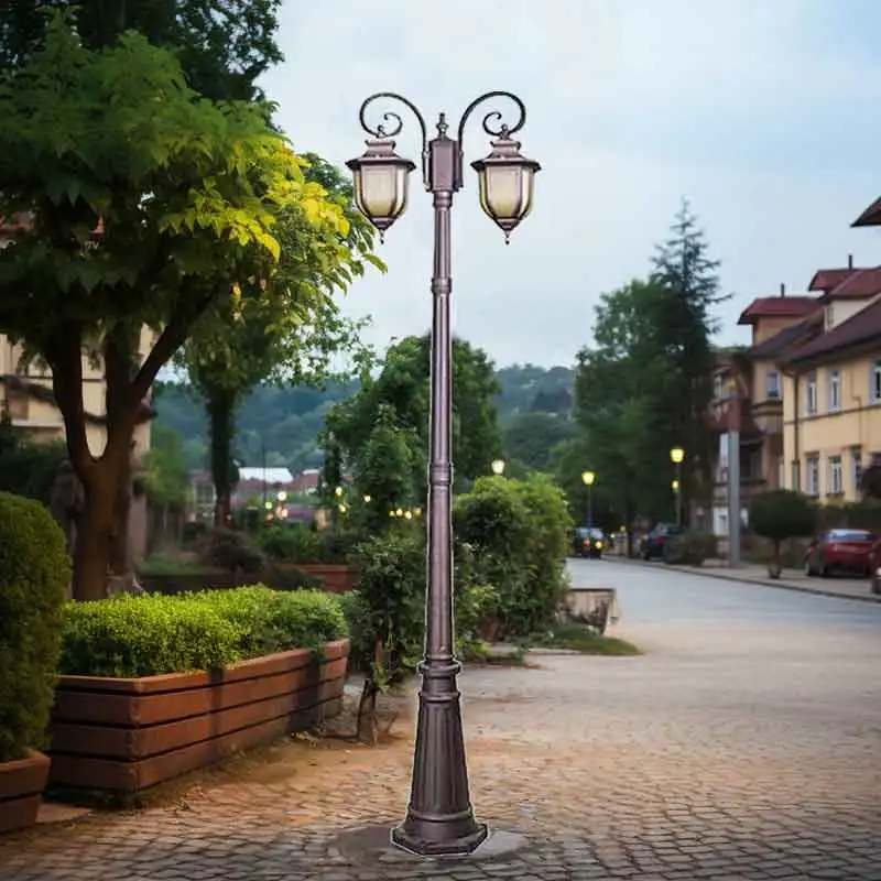 European Style Outdoor Waterproof Villa Garden Park Landscape High Pole Street Lamp Courtyard Light