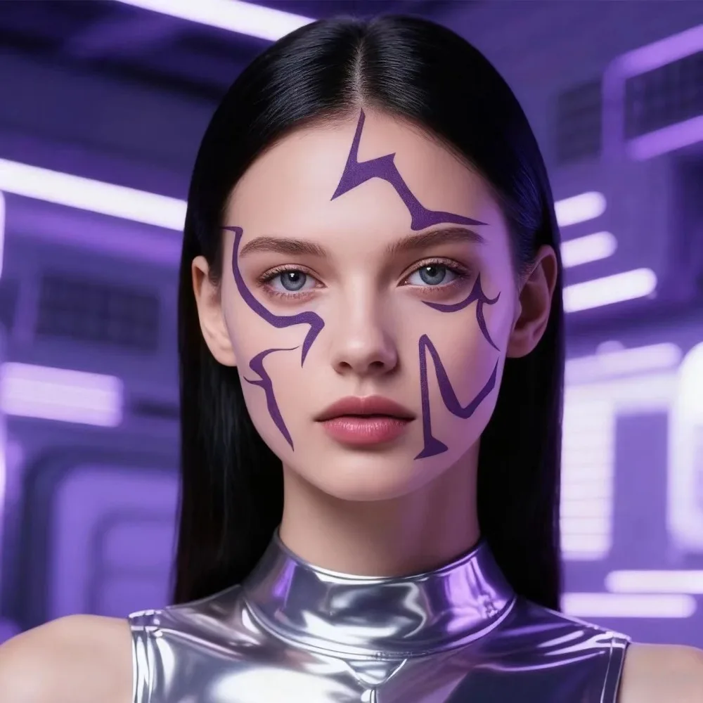 Nuovi adesivi per tatuaggi laser K-pop Demon Hunters Rumi con sensazione tecnologica Anime per cosplay festa di Halloween