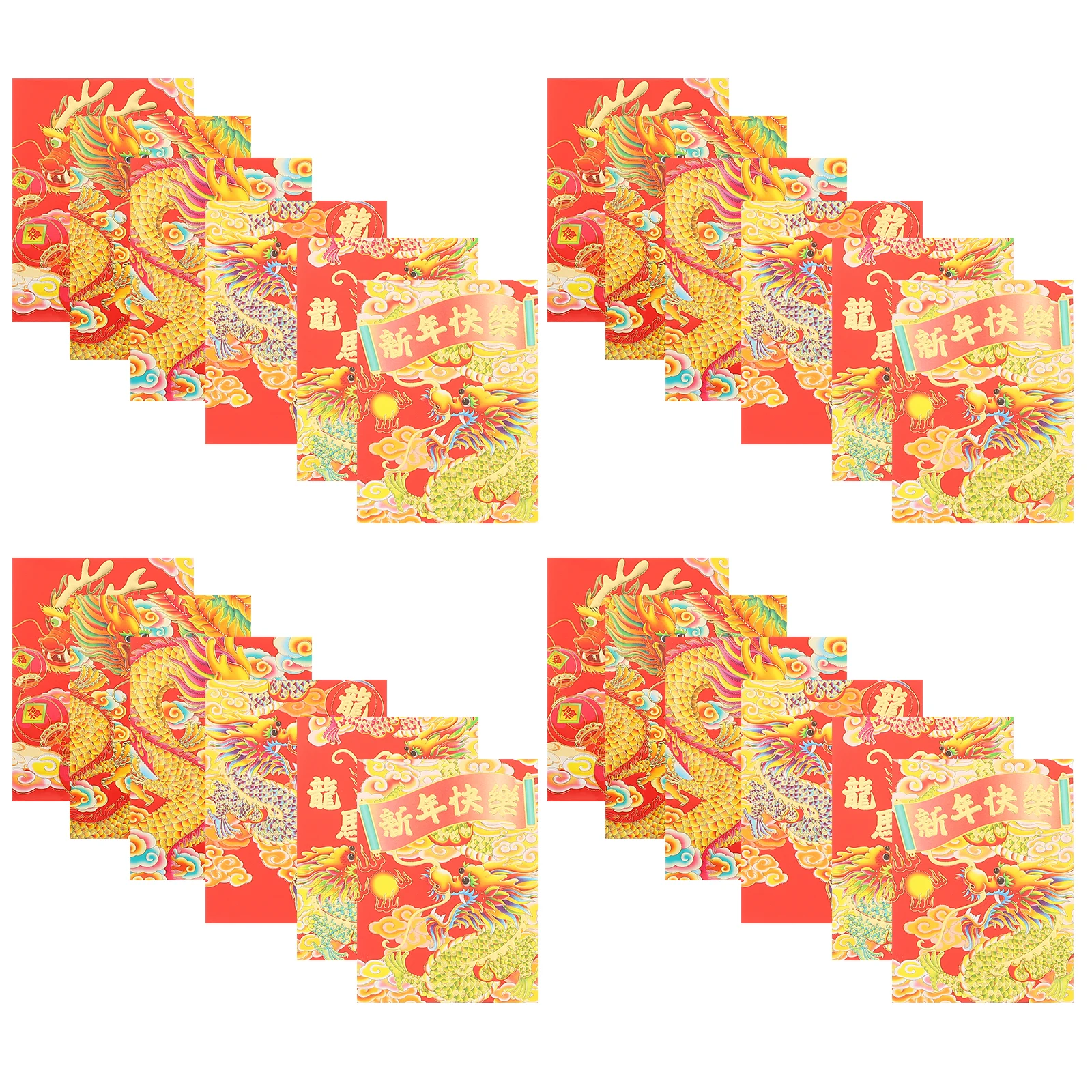 

30 Pcs Red Envelope Bag Chinese Money Gift Envelopes for Cash Bunting Pocket Lucky Paper Hongbao Packet Office Lunar New Year