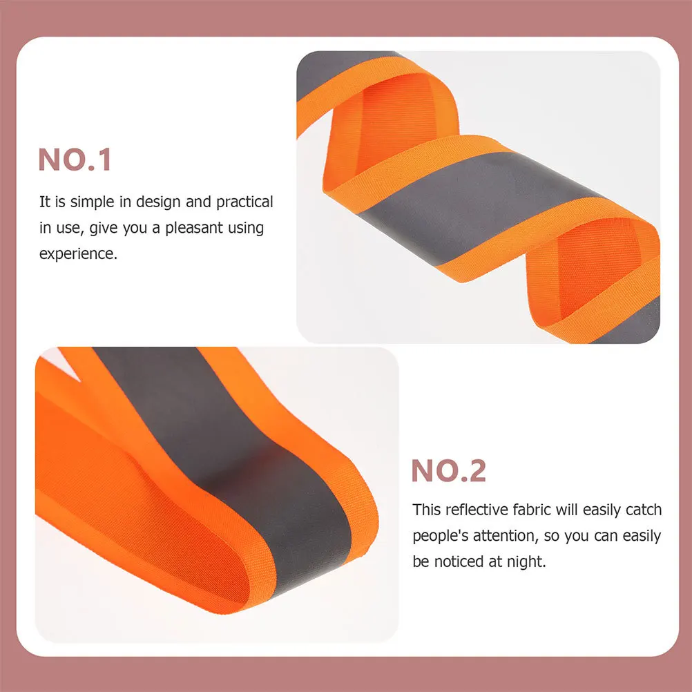 1 لفة 5 متر شريط حزام عاكس خياطة على نسيج السلامة للملابس السترات سترات أكياس أطواق الكلاب معدات خارجية #5