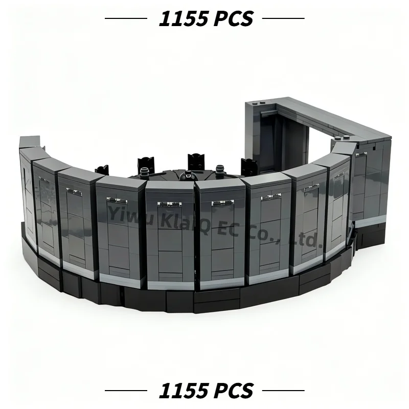 1155pcs MOC Galactic Fortress Conference Room Diorama Building Blocks Sci-Fi Meeting Hall Bricks Architecture Set for Adults