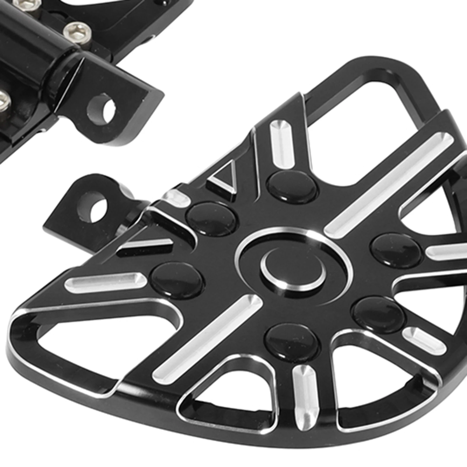 

Motorcycle Foot Pegs Rest Footrest Pedals for Touring Black