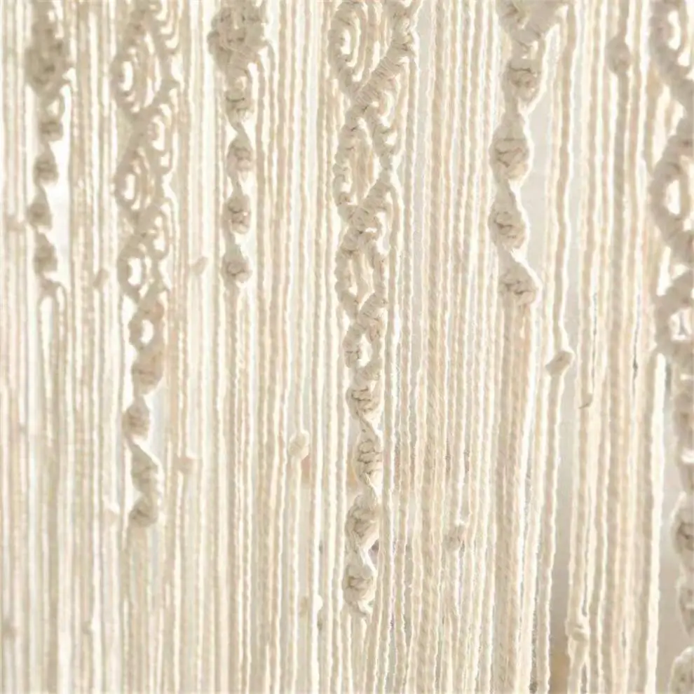 

Aqumotic Bohe перегородка для комнаты, веревка с кисточками, украшение, ручная работа, занавеска, гобелены, плетеные плетеные дверные шторы для проживания в семье