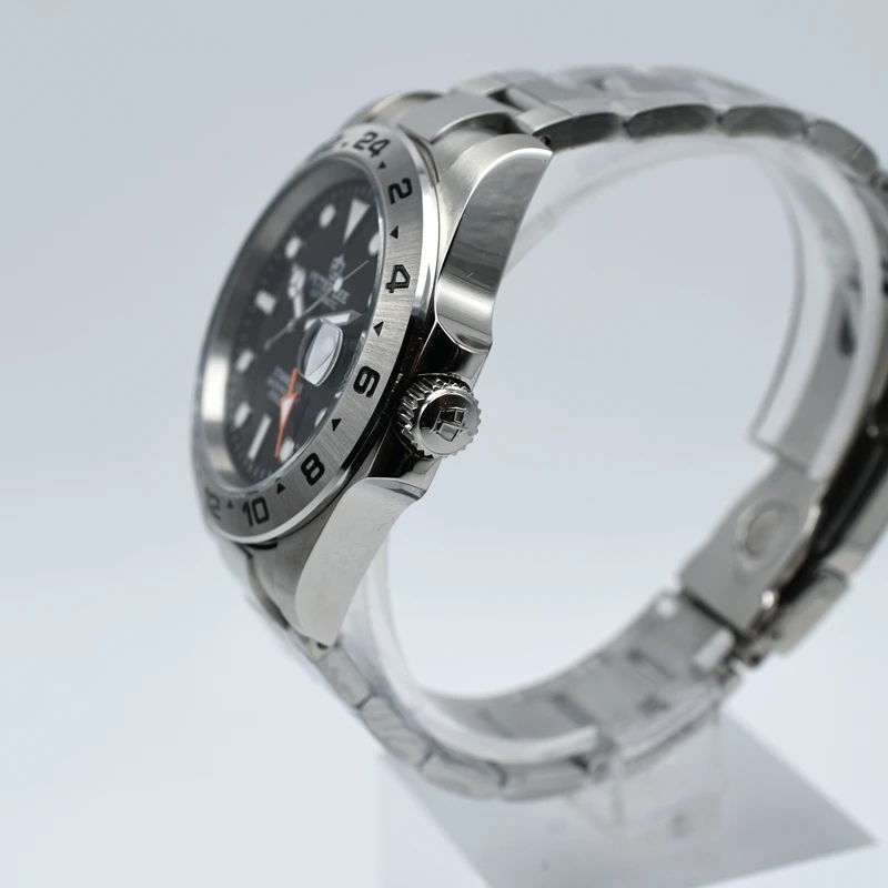 2022 PETER LEE 42MM Thép Không Gỉ Cơ Tự Động Nam Dây Ngày Tự Động GMT Đơn Giản Thiết Kế Đồng Hồ Nam Quà Tặng Đồng Hồ Đeo Tay