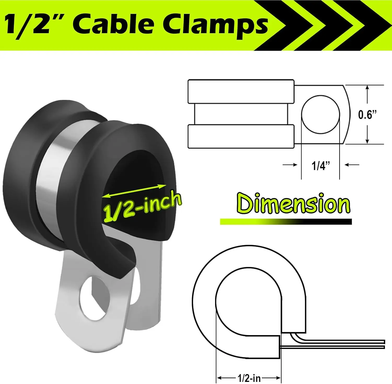 Magnetic Cable Clamps Rubber Cushioned Insulated Stainless-Steel Clamp Strong Magneti Clip Wire Cord Tube Hose Lines Pipes