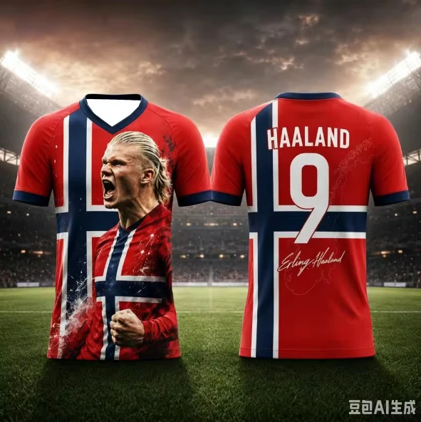 Norwegian Football Jersey Goalkeeper Haaland's No. 9 Jersey Fan T-shirt 3D Printed Short-sleeved T-shirt Sportswear Men's Tee
