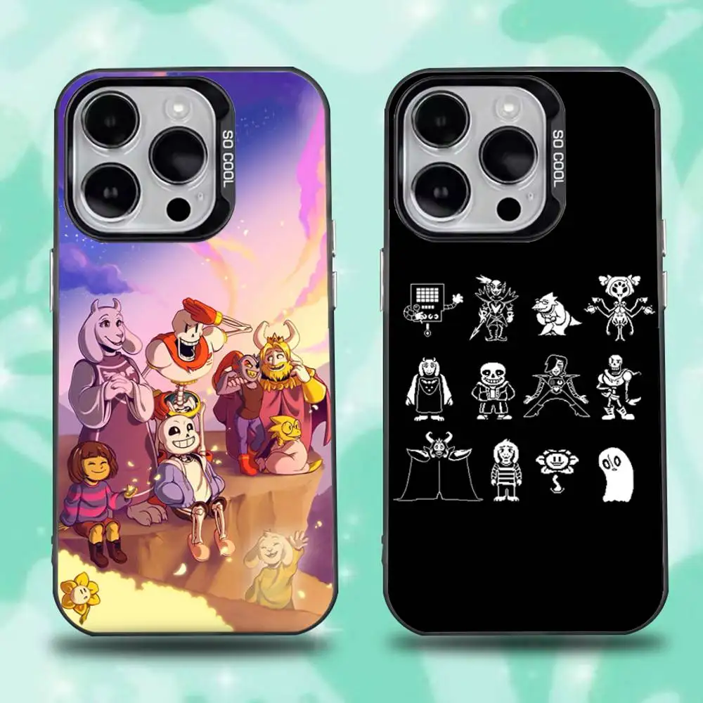 

Game U-UndertaleS Phone Case For iPhone 16,15,14,13,12,11,Mini,Pro,E,SE4,XS,MAX Black Candy Matte Cover