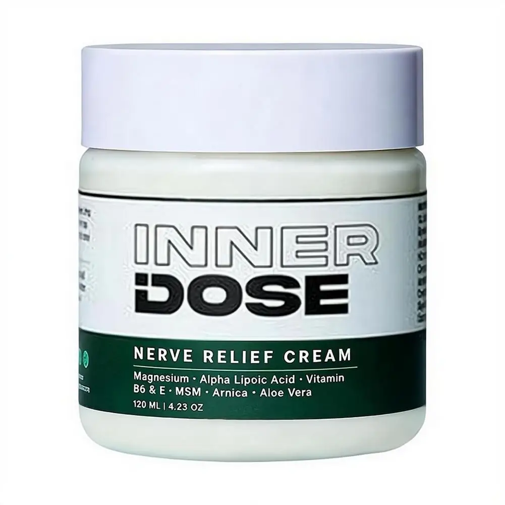 Inner Dose Nerve Relief Cream 120ml Magnesium Arnica Moisturizing Body Cream Deep Muscle Soothing Lotion for Joint Discomfort