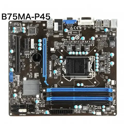 Per la scheda madre MSI B75MA-P45 LGA 1155 DDR3 ATX B75 MS-7798 Scheda madre testata al 100% OK completamente funzionante Spedizione gratuita