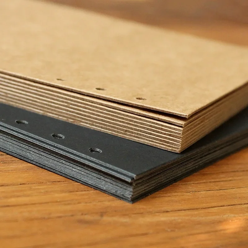 20pcs/lot A4 A5 A6 Black Kraft Paper DIY Card Making 4/6  Holes 350g Craft Paper Thick Paperboard Cardboard