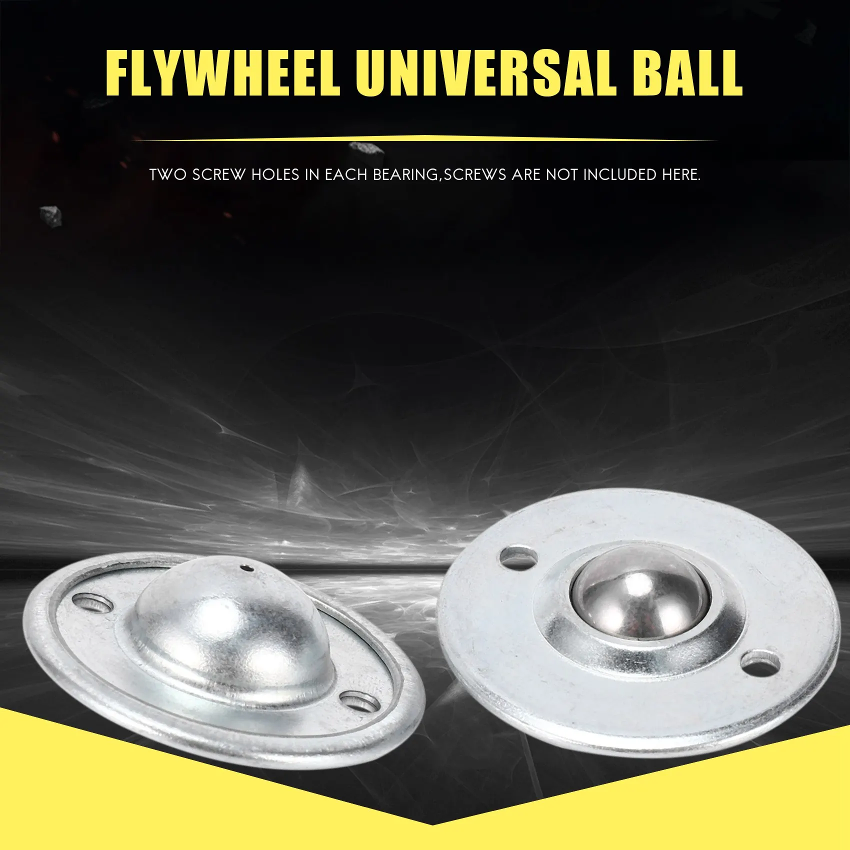 ABFI 6 stuks CY-16B 5/8-inch lager stalen rolbal flens transportband transfereenheid