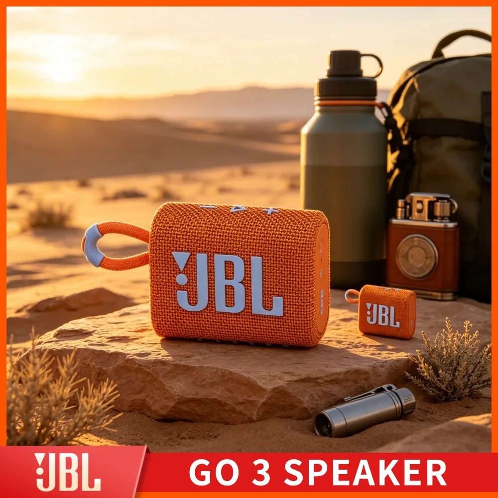 Travel Shower Device JBL GO3 Bluetooth Speaker 5W IPX7 BT5.3 TWS RGB TF USB Handsfree Clear Audio Daily Box