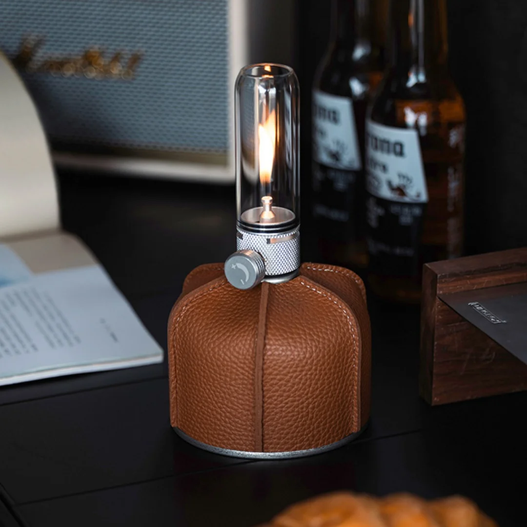 SmiloDon Camping Gas Lampe Retro Tragbare Kerze Lampe Butan Gas Licht Outdoor Winddicht Camping Gas Brenner Lichter Zelt Beleuchtung