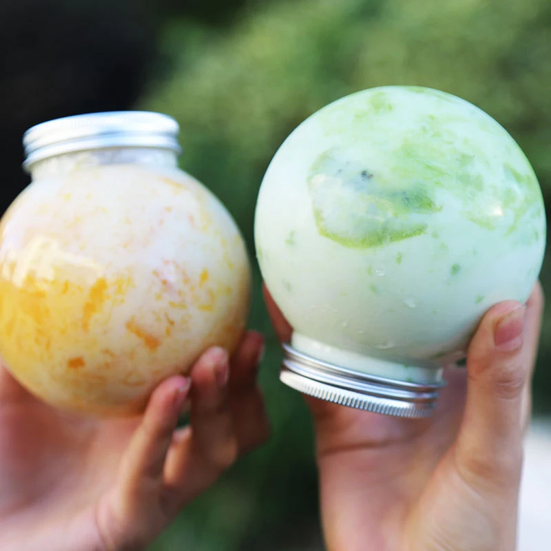 

250/400 мл прозрачные сферические бутылки для воды портативная чашка для питья для молока, чая, кофе, сока, домашний контейнер для сока, напитков