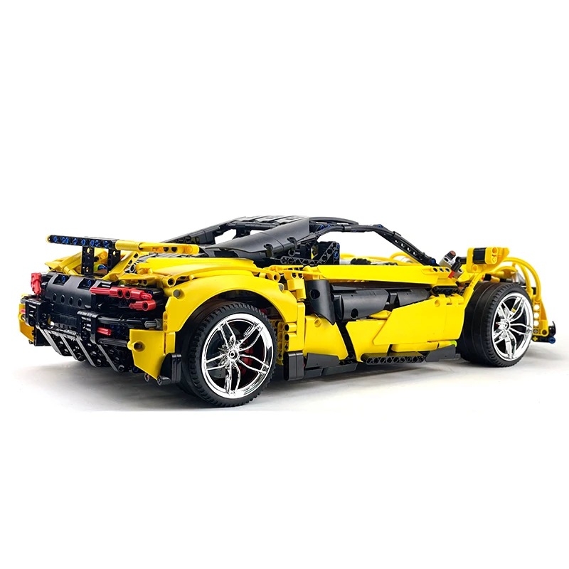 MOC-190653 Tecnico Giallo Super Sprots Modello di Auto Edizione Limitata Building Blocks Mattoni FAI DA TE Lusso Artigianale E Imaginativo