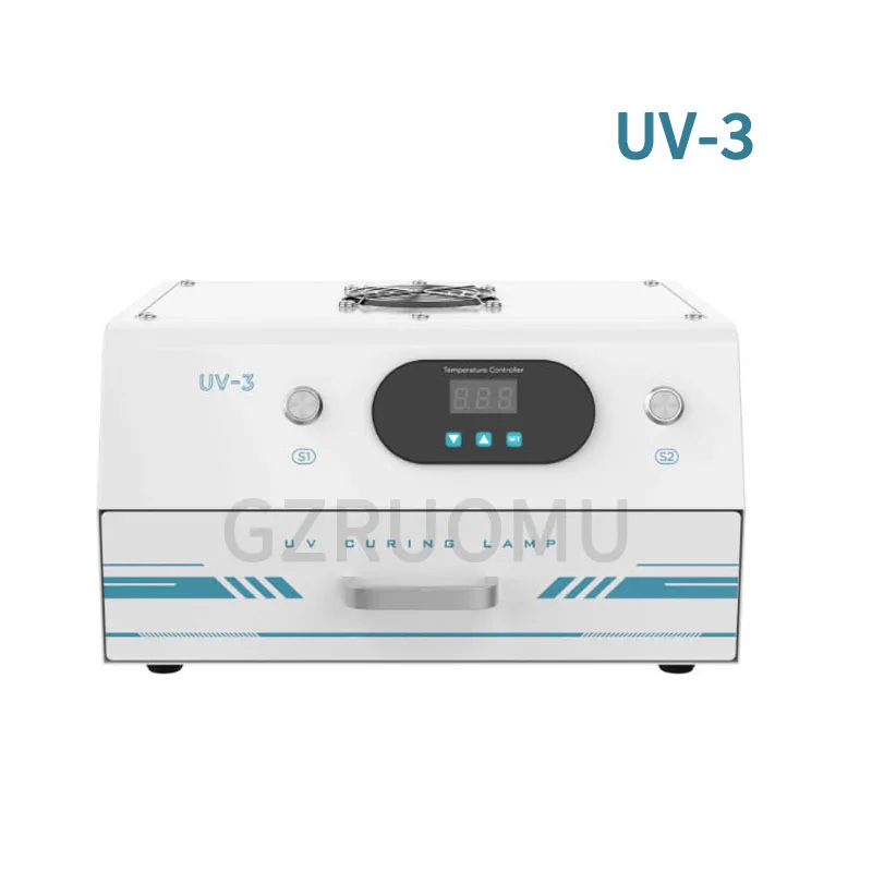 

UV-3 Double Timing Intelligent Curing Lamp High Efficient 1200W UV Curing Light Box Phone LCD Edge Screen Dry Glue Repair Tools