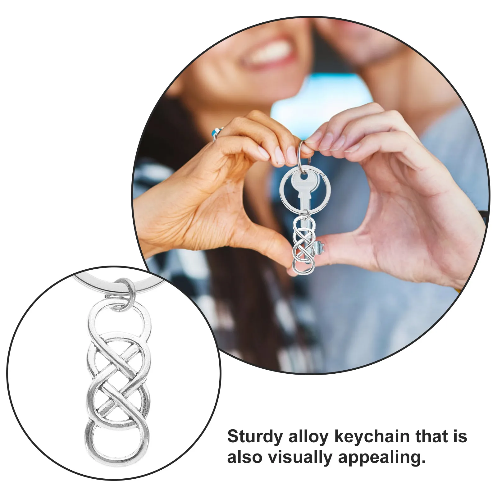 

Infinite Pendant Keychain Tags for Rings Keyring Infinity Keychains Symbol Bag Decoration Backpack Miss