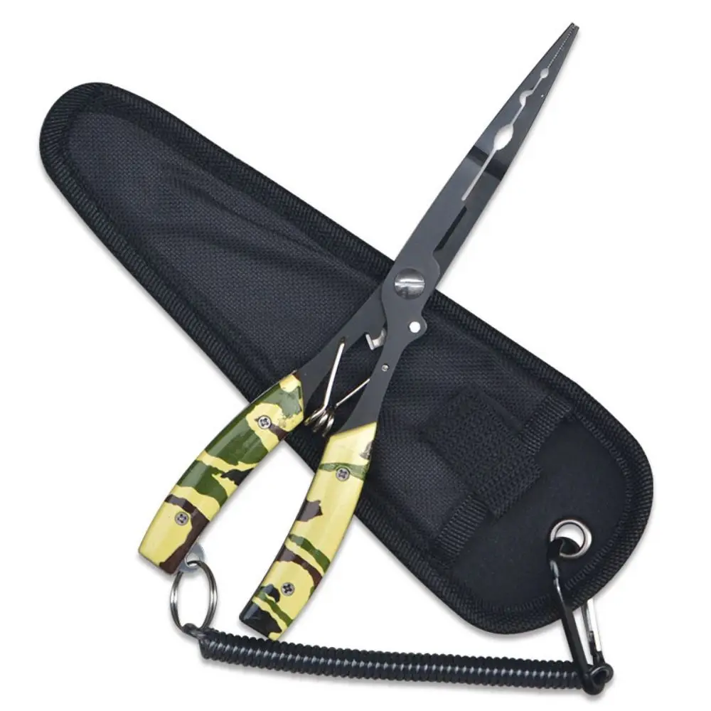 

Line Cut Fishing Pliers Multi-functional Anti-slip Fish Mouth Pliers Hook High-strength with Rubber Handle Fish Grip Lip Clamp